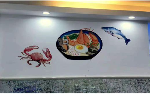 郴州市海鲜面馆彩绘